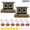 Fairy Garden Mini Chicken Coop Decor, 26-Piece Farm Scene Set
