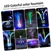 Mipcase Solar Fountain Pump with RGB Lights Solar Feature for