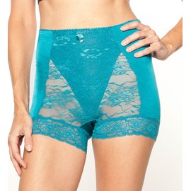 Ahh By Rhonda Shear Women's Pin Up Lace Control Panty, Black, Small