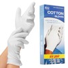 CARA Guantes de algodón eccema hidratantes, medianos, 6 pares