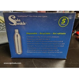 SodaSparkle CO2 SodaSparkle soda chargers 5 Pack for Original and Eco