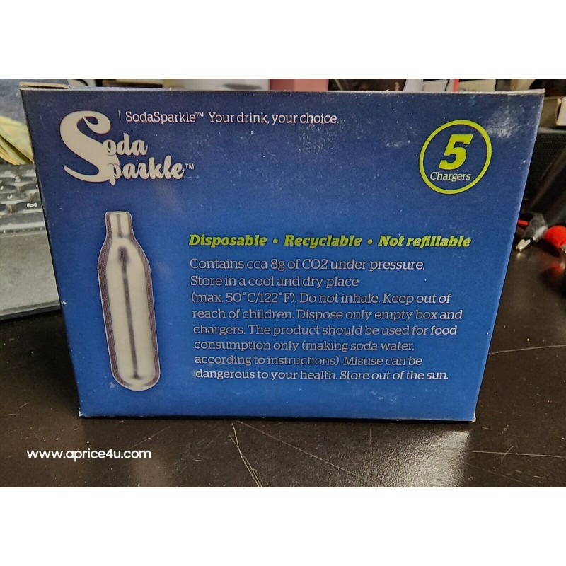 SodaSparkle CO2 SodaSparkle soda chargers 5 Pack for Original and