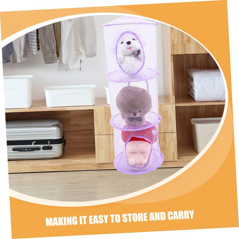 SUPVOX 4pcs Hanging Storage Net for Animals Durable Mesh Organizer