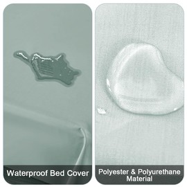 DUJUIKE 100% Waterproof Protective Blanket or Liner for Bed, Mattress Protector for Bed, Reusable Underlay, Bed Sheet Protector (Green, Queen 200 x 230 cm)