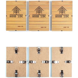 WOOD SIDE ORBIS Glass Clip Picture Frames 8x10 - Pack of 3, Clear Craft Photo Frames