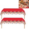 2 PCS Gingerbread Man Christmas Tablecloths Gingerbread Christms Decorations Christmas
