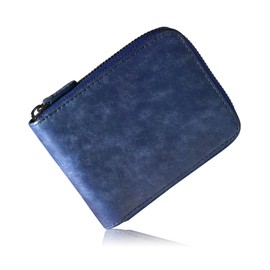 Bahoes Men's Bifold Wallet, Box-Shaped Coin Purse, High Quality Italian Leather, Bifold Wallet, YKK Zipper, Made by First-class Leather Craftsmen, Genuine Leather, Bi-fold Wallet, Anti-Skimming, Thin,