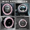 kasnow 4PCS Bling Car Interior Accessories Set for Women, Bling