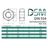 Hexagon nut, DIN 934/ISO 4032, standard, stainless steel A2 V2A,