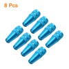 sourcing map 8pcs Bike Valve Caps Anodized Aluminum Road Bicycle