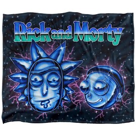 RICK AND MORTY Blanket, 152 x 127 cm Metal Heads Silky Touch Super Soft Throw Blanket