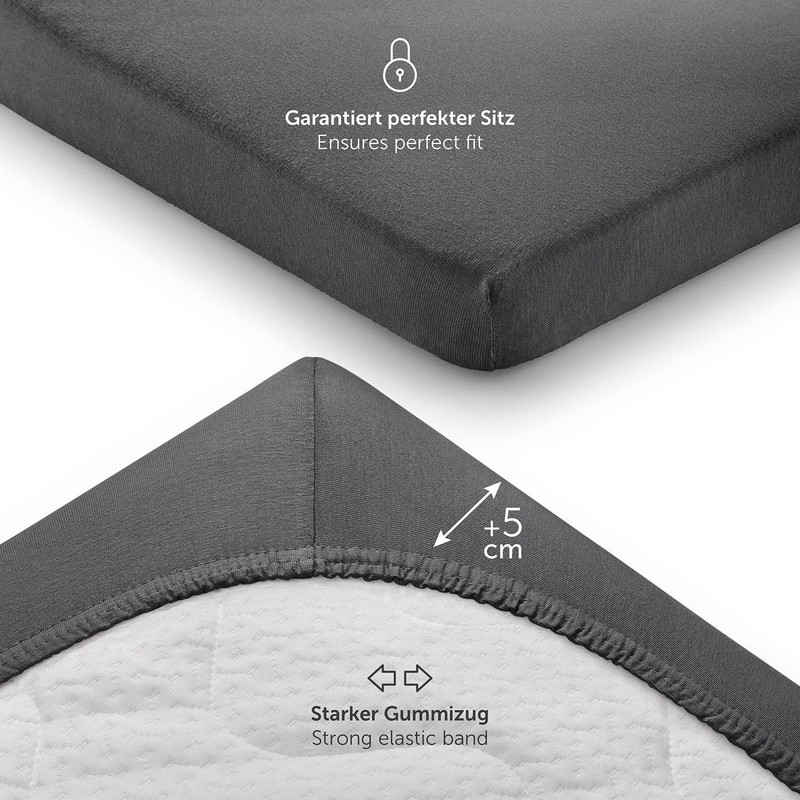 Laleni Premium fitted sheets for baby cot, breathable, 100% cotton
