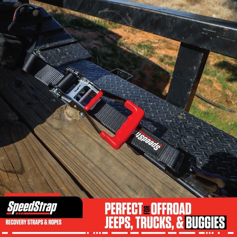 SpeedStrap 2" x 10' Red Heavy Duty Ratchet Tie Down