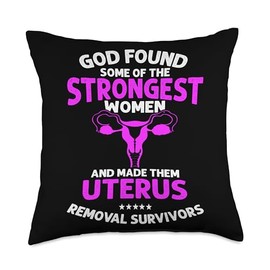 Womens Uterus Removal Recovery Products Hysterectomy Surgery Throw Pillow