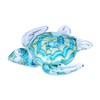 Qf Hangmade Glass Figurine Blown Sea Turtle, Glass Sculpture, Home