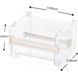 Transparent Visible Washi Packaging Tape Dispenser Cutter Roll Tape Holder Organizer Desktop Office Tape Holder DIY Sticker Roll Tape Cutter Holder Storage Tape Cutting Tape