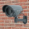 Black Fake Dummy CCTV Security Camera Flashing Led Indoor Outdoor