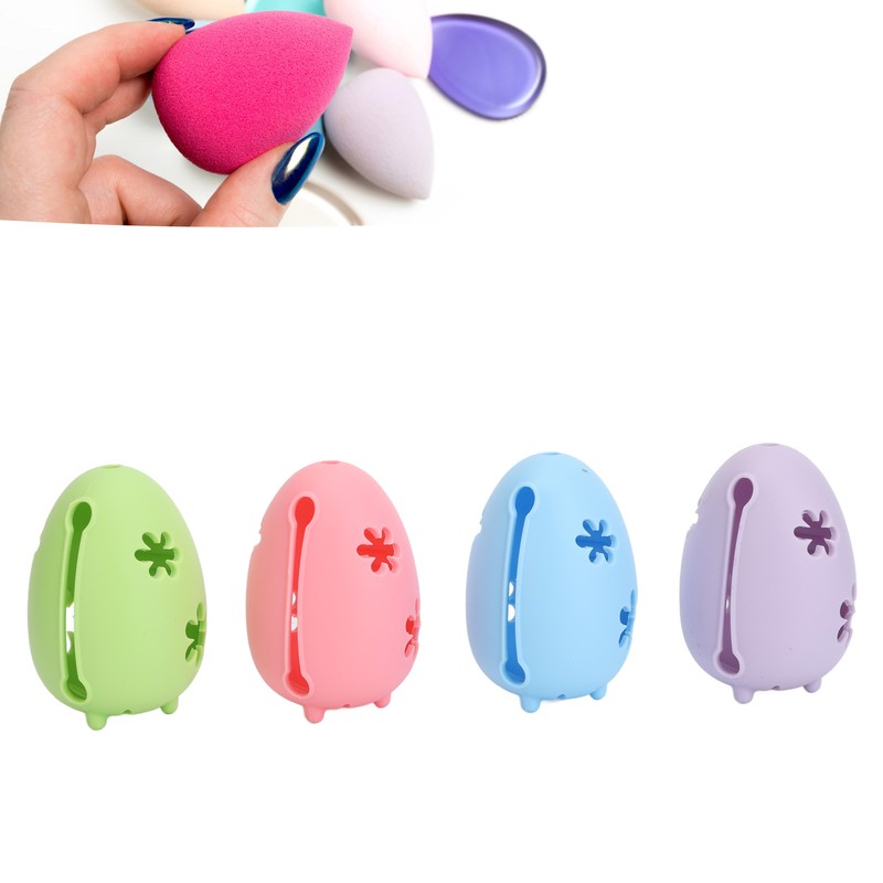 4 Colors Beauty Sponge Holder Vented Double Sided Hollow Out