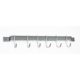 Rogar 18" Bar Rack: Hammered Steel and Chrome
