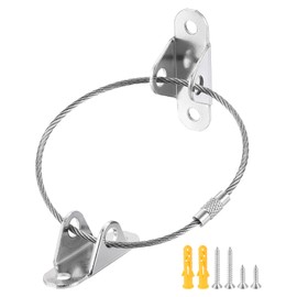 QUARKZMAN Furniture Anchors (Pack of 10), Anti Tilt Furniture Anchors for Fixing Alloy Wall Anchors, Strap Set for Cabinets, Beds, Shelves, Furniture Fixings to the Wall, Silver