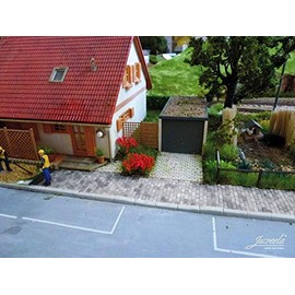 modellbahn-exklusiv Juweela 28230 - Road Pavement Plasters Grey Mix, Pack of 2,000, Gauge H0, 1:87