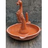 Portuguese Pottery Glazed Terracotta Clay Chicken Roaster