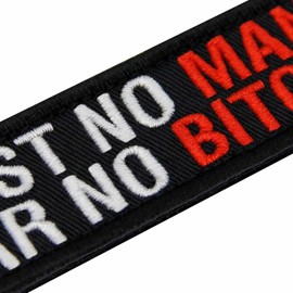 EmbTao Trust No Man Fear No Btch Parche bordado con insignia de motociclista divertida con apliques de gancho y bucle