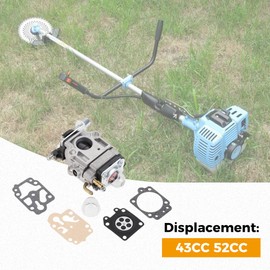 Bowarepro 43CC 52CC Petrol Gas Strimmer Carburetor Carb Repair Kit with Carburetor Diaphragm and Gaskets, Brush Cutter Grass Trimmer Carburetor Parts Fit for MP15 43CC 52CC CG430 CG520 BC430 BC520