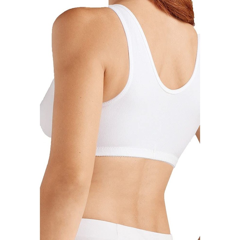 AMOENA Women's Frances Front-Closure Leisure Bra White Medium DD/E