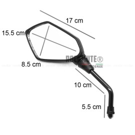 RockMute For VERSYS 650 1000 LT VERSYS-X300 KLR650 Wide Angle Rear View Mirror Sport Off