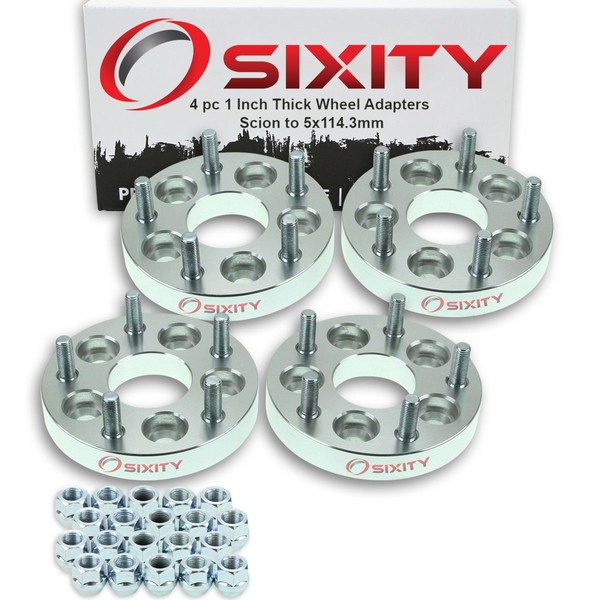 Sixity Auto 4 pc 5x100mm to 5x114.3mm Wheel Spacers Adapters