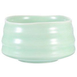 HARFINGTON Matcha Bowl Japanese Chawan Matcha Tea Bowl Handcrafted Green Tea Cup Matcha Ceramic Ceremonial for Tea Ceremony, Pale Green