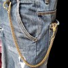 WDJZWZD Solid Brass U Shape Fish Hook Keychain Wallet Chain