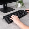 BOOMIBOO Clear Acrylic Tilted Computer Keyboard Holder for Ergonomic Typing,