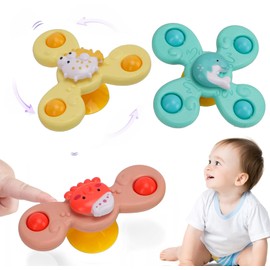 Pack of 3 Suction Cup Toy, Fidget Toys, Suction Cup Spinner Toy, Sensory Toy for Baby, Suction Cup Toy, Gyro Children, Baby Bath Toy, Gifts for 1-3 Years