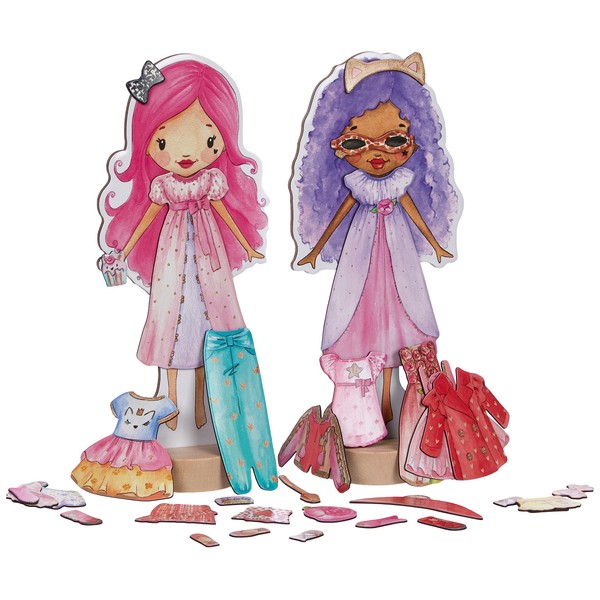 Depesche 8839 Princess Mimi - Magnetic Dressing Dolls, Set of