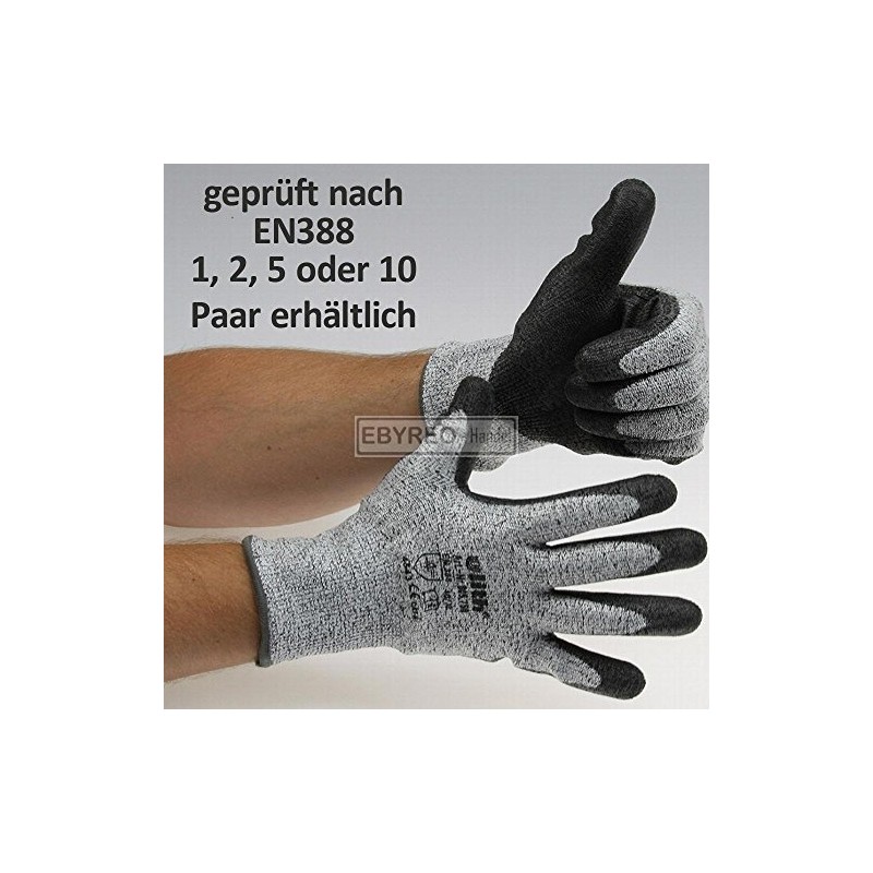 Ebyreo – TRADE® Cut-Resistant Gloves PU Coated, Protection Class 5