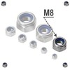 Pack of 100 Self-Locking Nuts, Stainless Steel Hexagonal Stop Nuts,