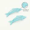 4 Pcs Dolphin Snap Clips Glitter Light Blue Hair Clips