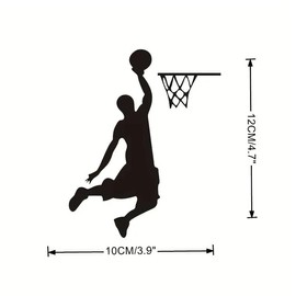 Ximimark 6Pcs Durable Cartoon Basketball Player Wall Sticker - Eye-Catching Decor for Cars, Homes, & RVs - Vibrant Living Room Vinyl Decals & Switch Stickers