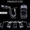 Jetec 96 Pieces Clear Clothes Hanger Connector Hooks Hanger Extender