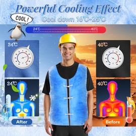 Ice Vest, Cooling Vest in Cardigan Style, Ice Cooling Vest, Summer Heat Resistant Cooling Vest, Cooling Sports Vest, Evaporative Cooling Vest, PVA Waterproof Ice Vest, Unisex Summer Work Vest Outdoor