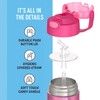 THERMOS FUNTAINER 14 Ounce Stainless Steel Vacuum Insulated Bottle, Pink