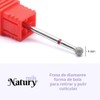 Natury Nails Diamond Drill Bit for Nail Lathe, 4mm Round