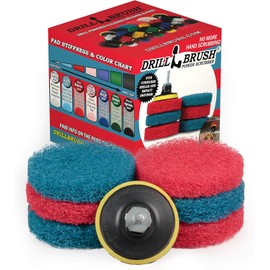 Cordless Drill Attachment - Scrub - Scour- Drill Pads - Hard Water Stain Remover - Soap Scum - Mold - Mildew - Mineral - Rust - Calcium - Limescale - Acid Rain - Pool Tile - Granite - Shower Doors