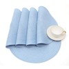 SHACOS Round Braided Placemats Set of 4 Washable 15 inch