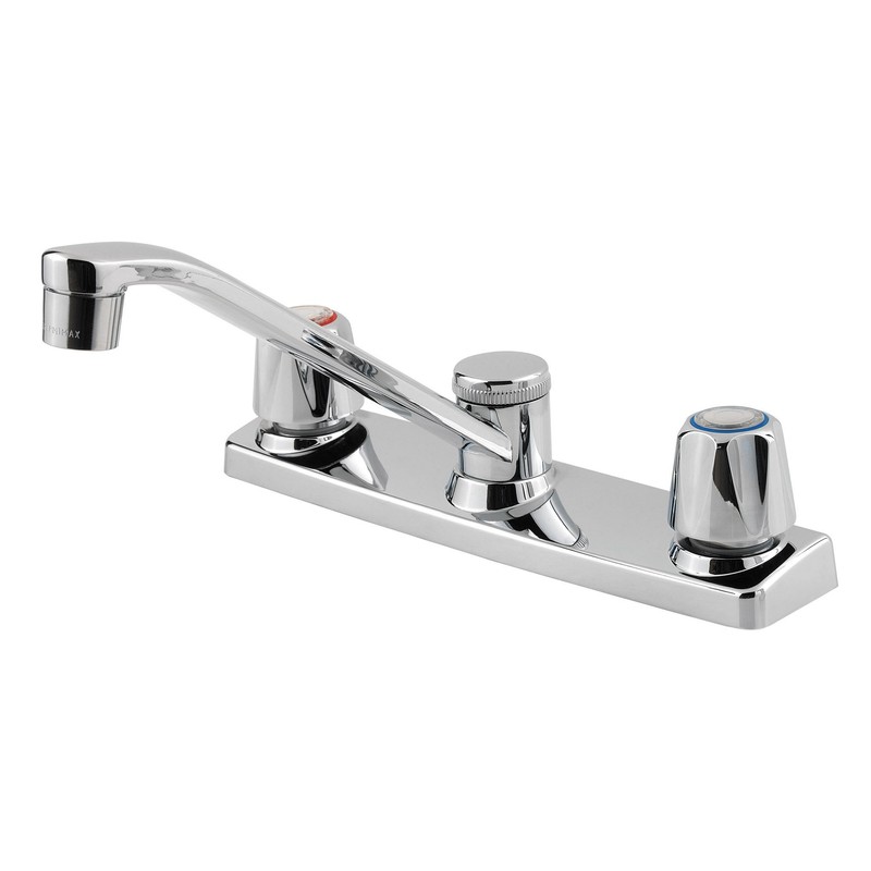 Price Pfister Pfirst Series Kitchen Faucet 2-Handle Chrome, Metal Handles