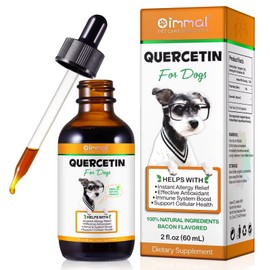 Quercetin for Dogs - Allergy Relief Support - Liquid Drops Herbal Supplement - Immune Boost, Antioxidant - 60 ml