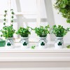St Patricks Day Decorations-4pcs St.Patrick's Day Mini Jars with Artificial
