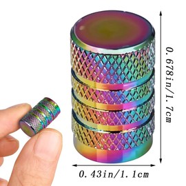 DBlosp Valve Stem Caps, 4 Pack, Universal Car Tire Valve Caps